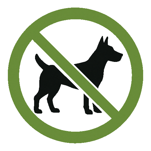 Honden zijn niet toegelaten op de camping